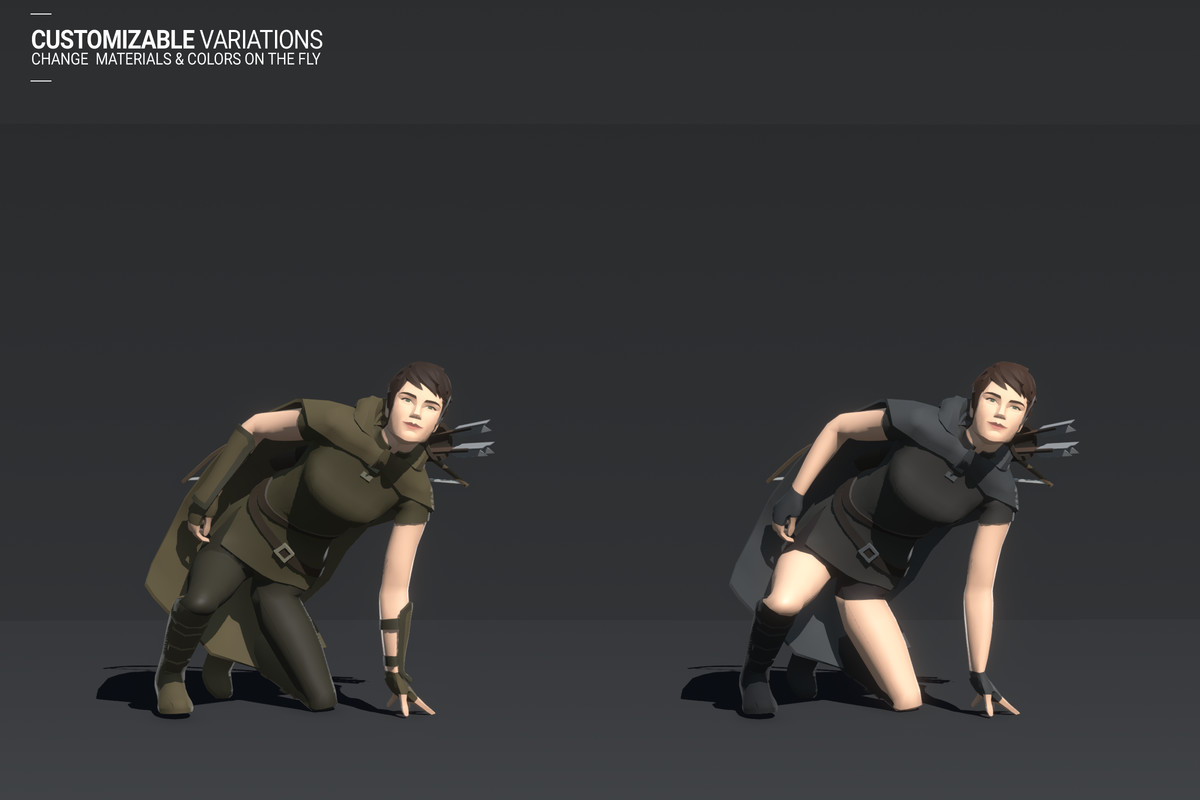 Polyquest Heroes: Warrior I Huntress