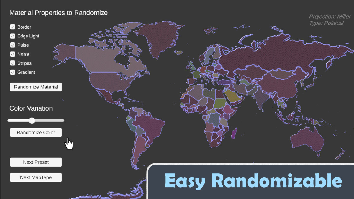 World Map 2D – Interactive & Customizable