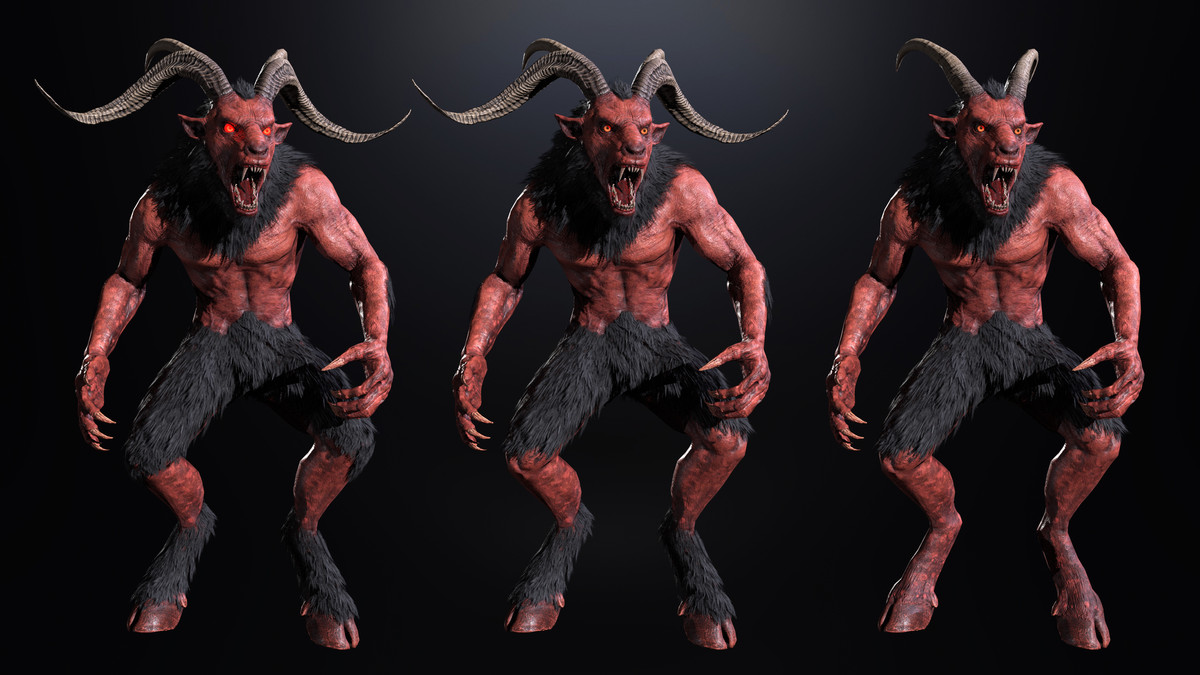 Chort, Goatman, Baphomet, Demon - Mythical Creatures (Bonus: Zombie Skin)