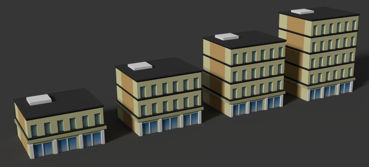 Low Poly Buildings Paris