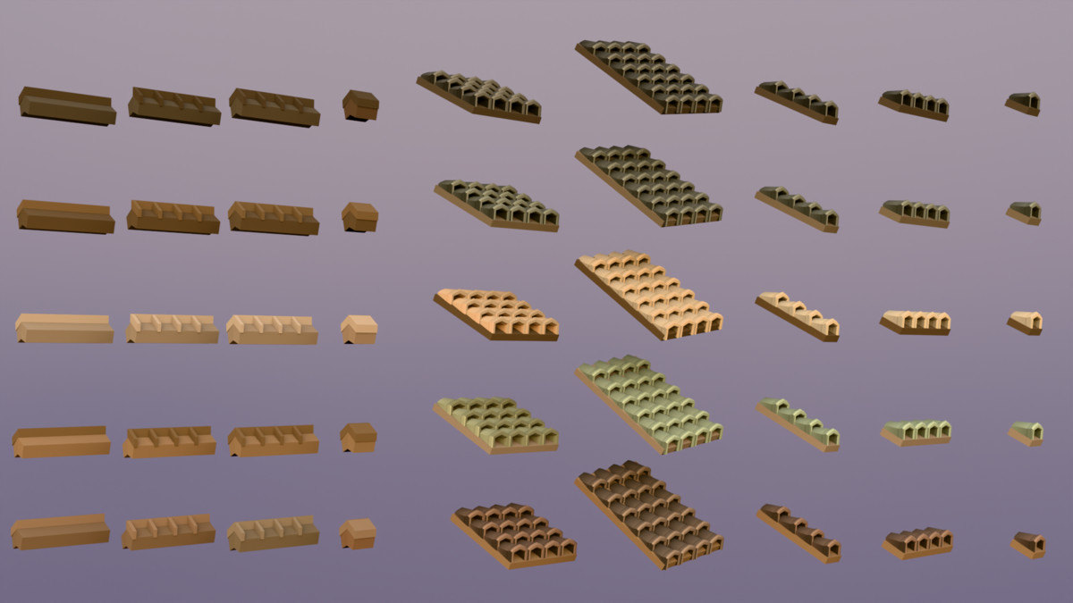 Low Poly 3D Medieval Town Assets
