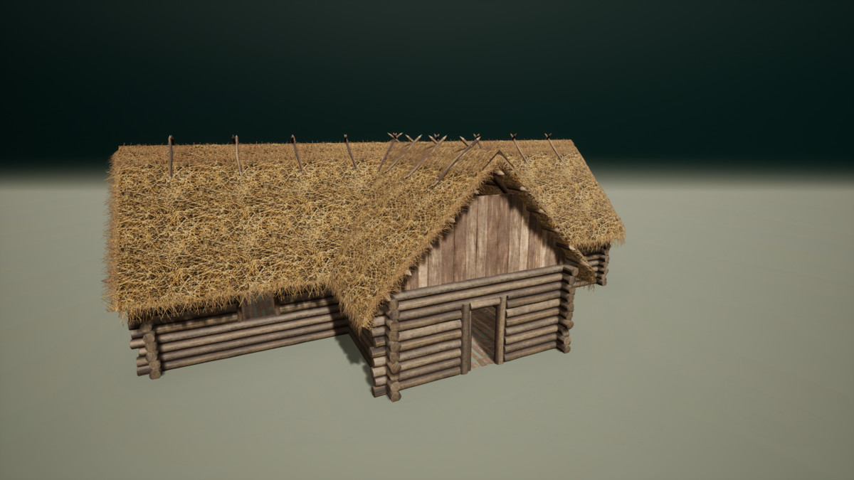 Medieval Modular Slavic Houses Building Kit (Plus Burnt versions)