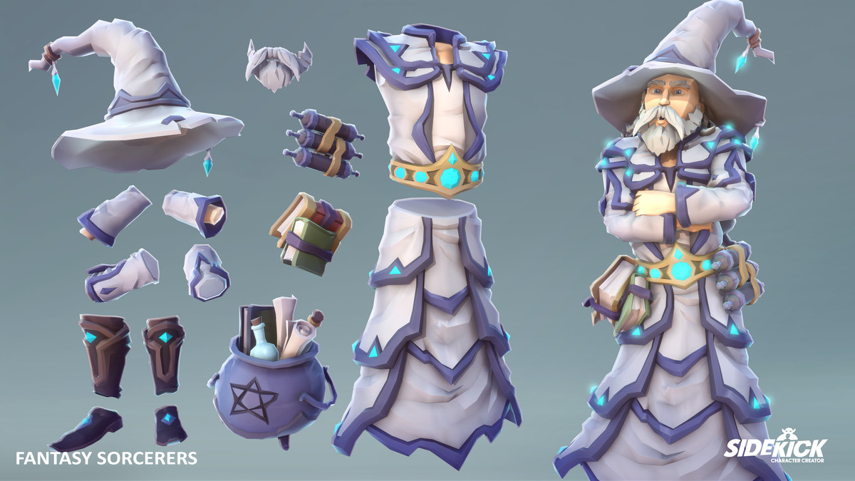 Fantasy Sorcerers – Sidekick Modular Characters by Synty