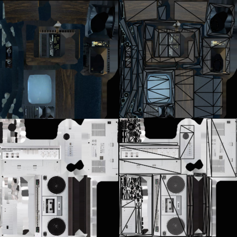 Retro Electronics Pack – 24 Vintage Props (Lowpoly / PSX Ready)