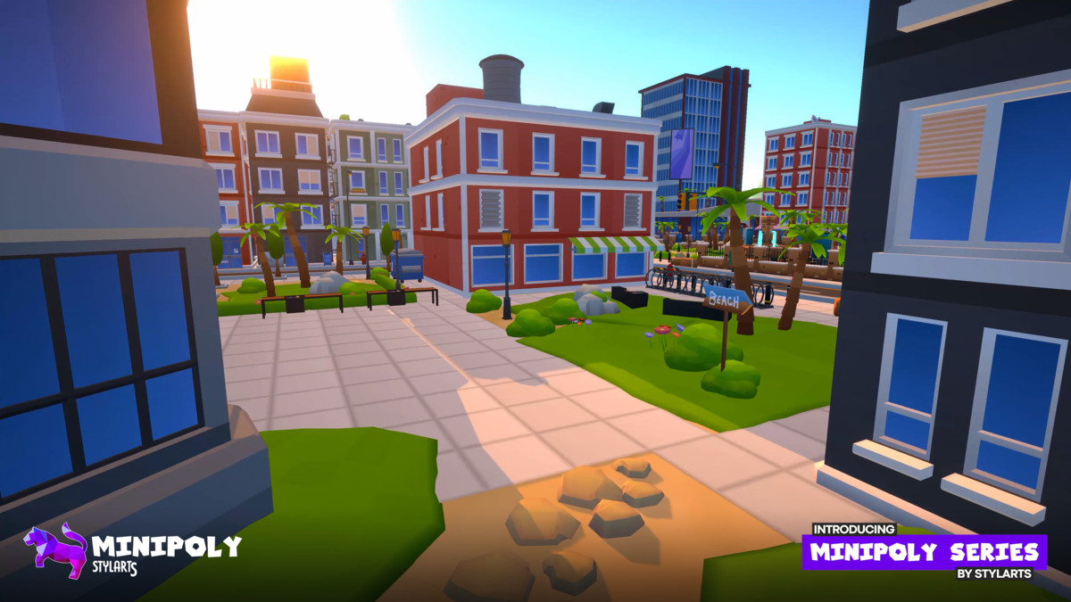 Minipoly Series - Modern Island City ( Stylized Lowpoly Environment )