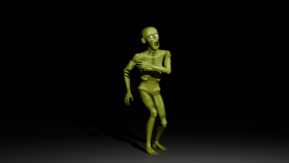 Zombie Low-Poly stylized