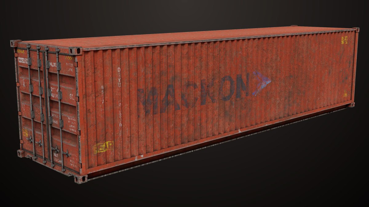 Old Dusty 5 Cargo Container Single Mat URP HDRP Textures