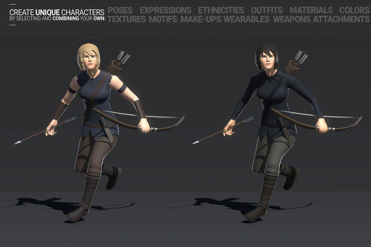 Polyquest Heroes: Warrior I Huntress