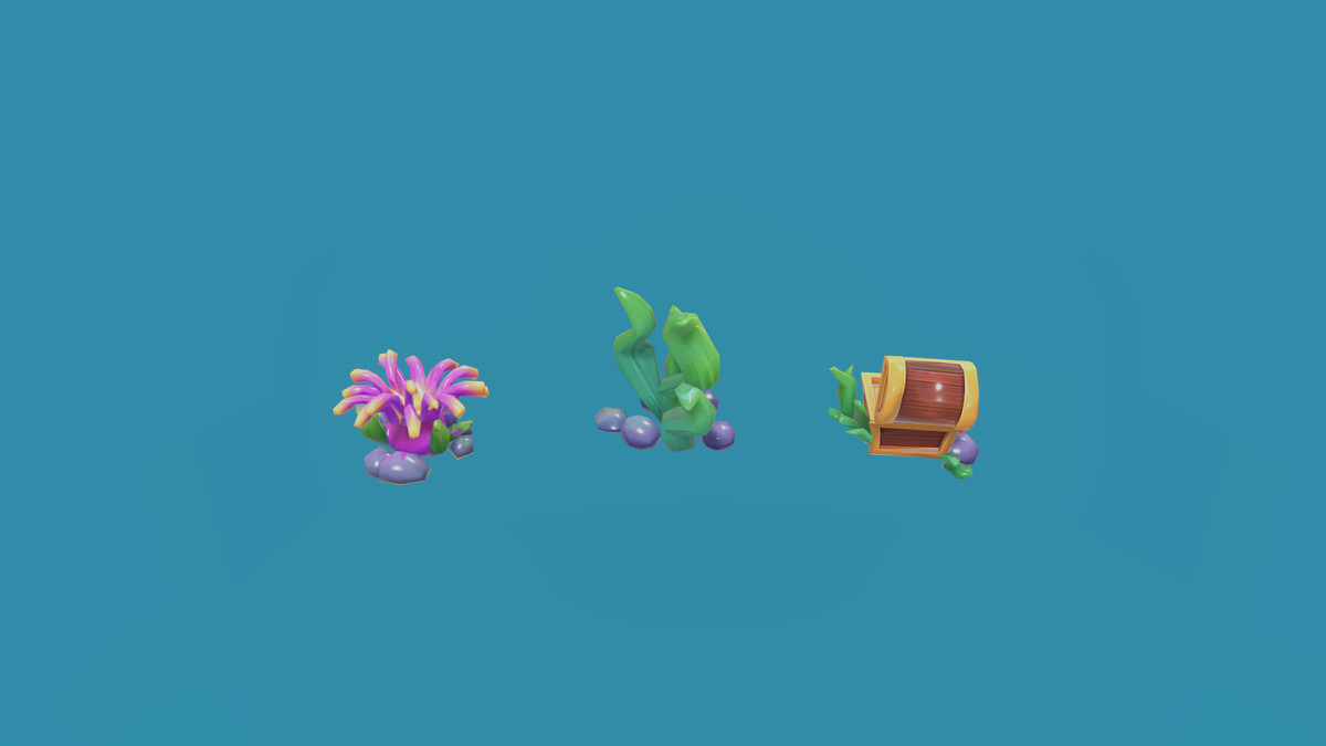 Stylized Underwater Pack — Rocks, Corals & Sea Props