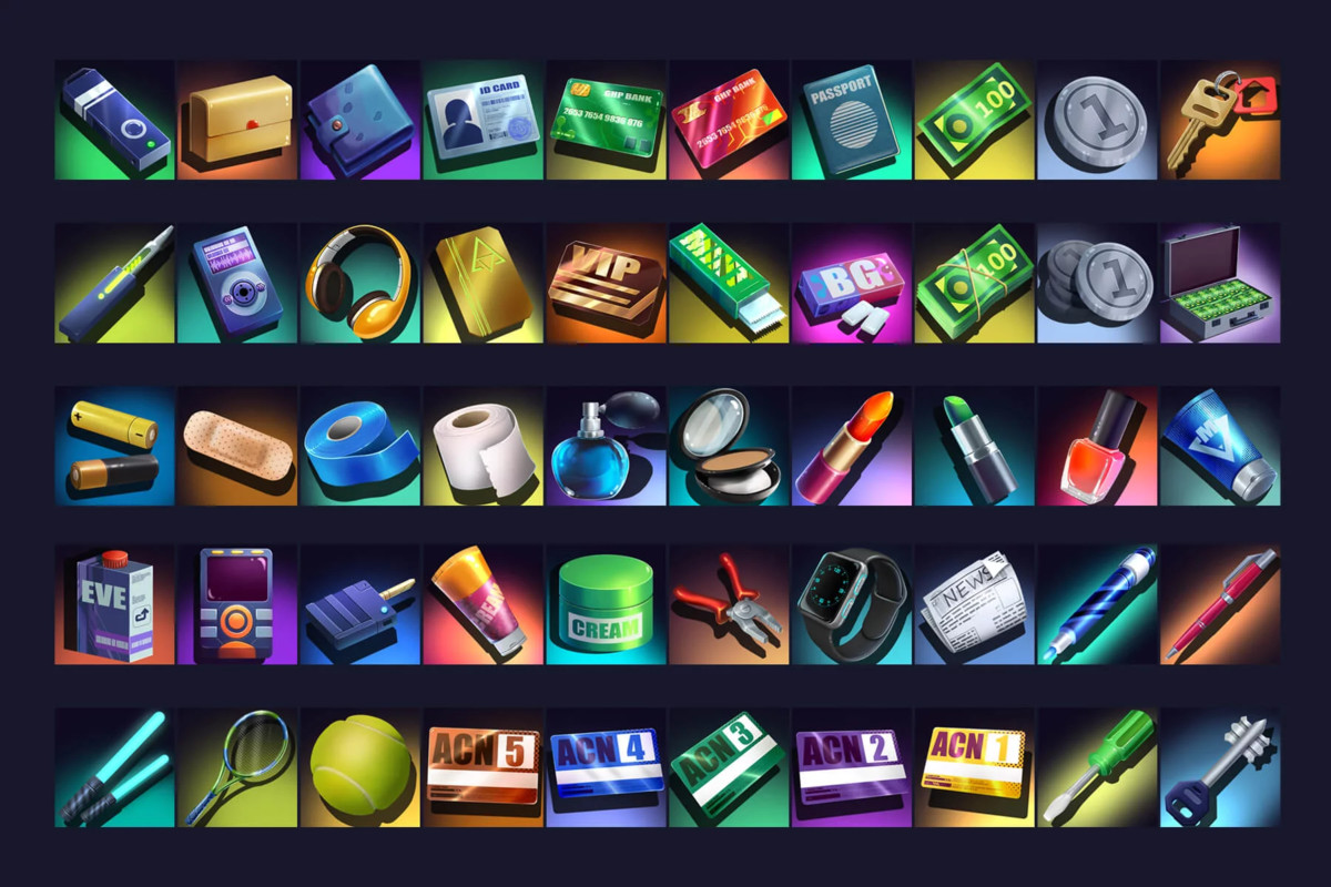2700 Cyberpunk RPG Icons Pack