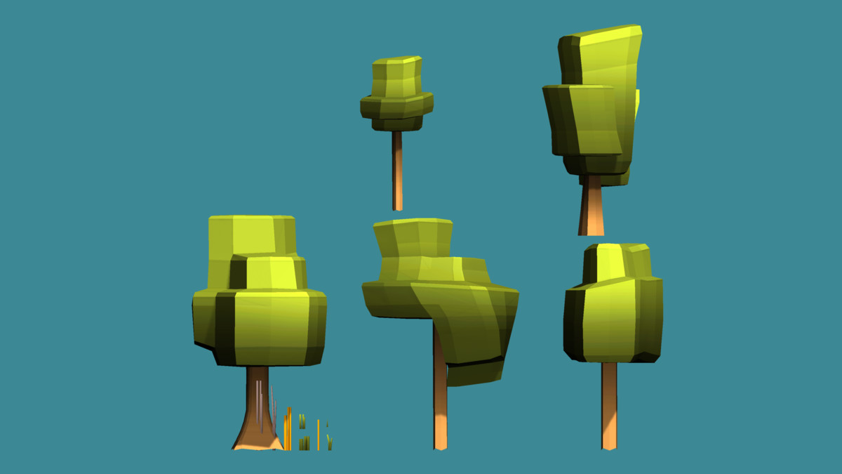 Low Poly Stylized Tiny Forest