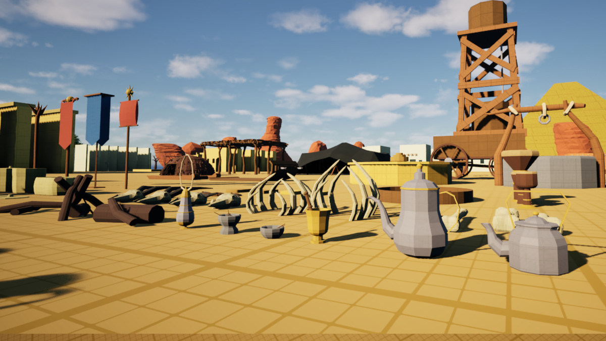 Desert Blockout Kit – 236 Modular Assets | Villages, Temples & Open Worlds