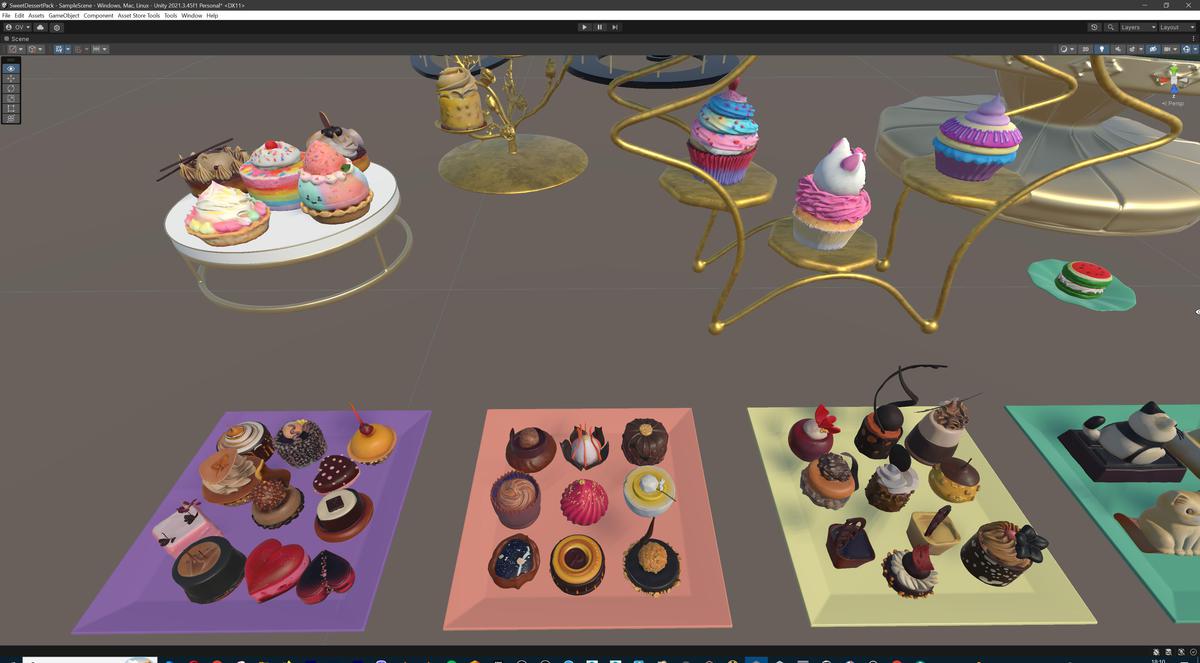 Sweet Dessert Asset Pack (Donuts, Cupcakes, Cake, Ice Cream, Candy)
