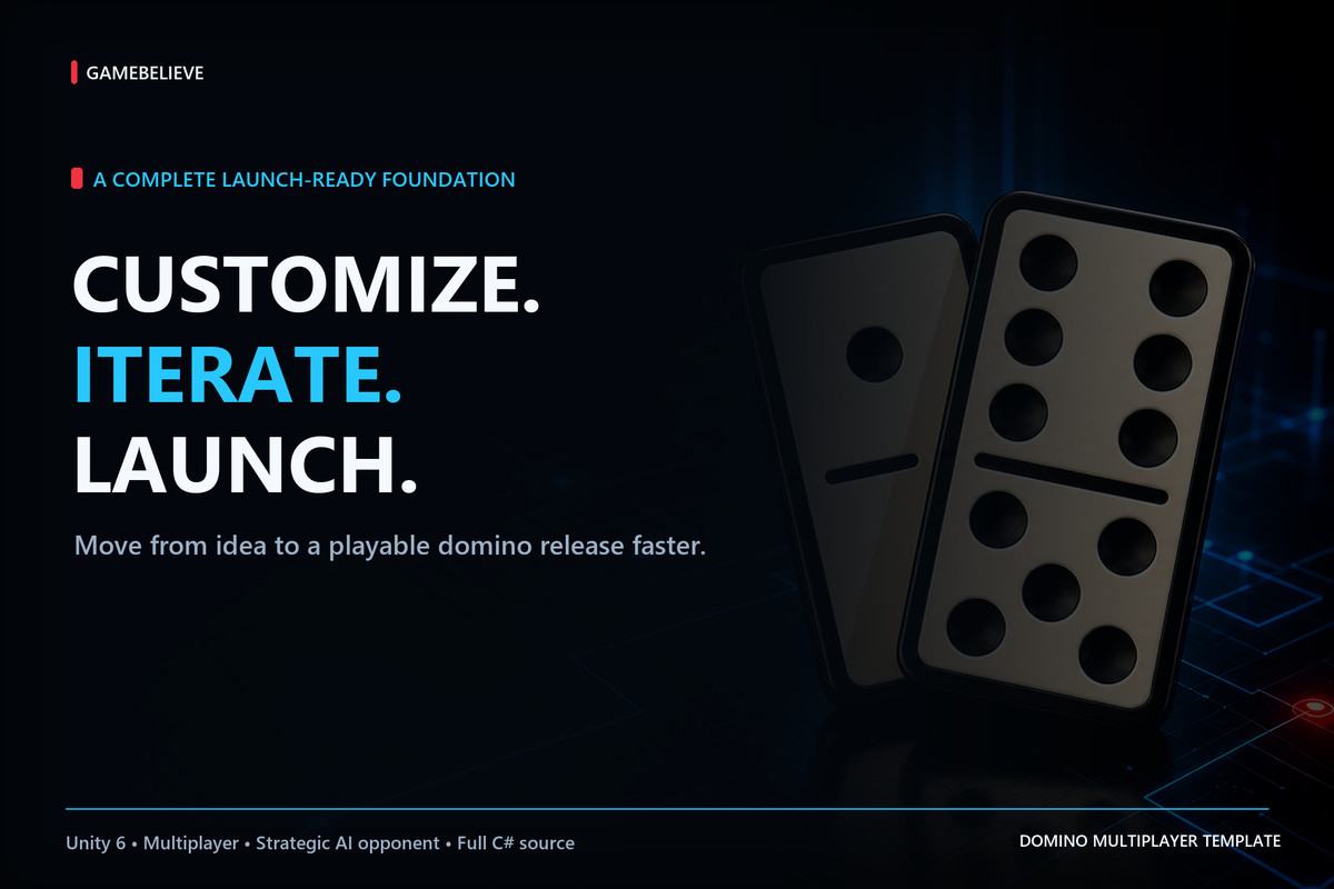 Domino Multiplayer Template | Netcode + Strategic AI Opponent