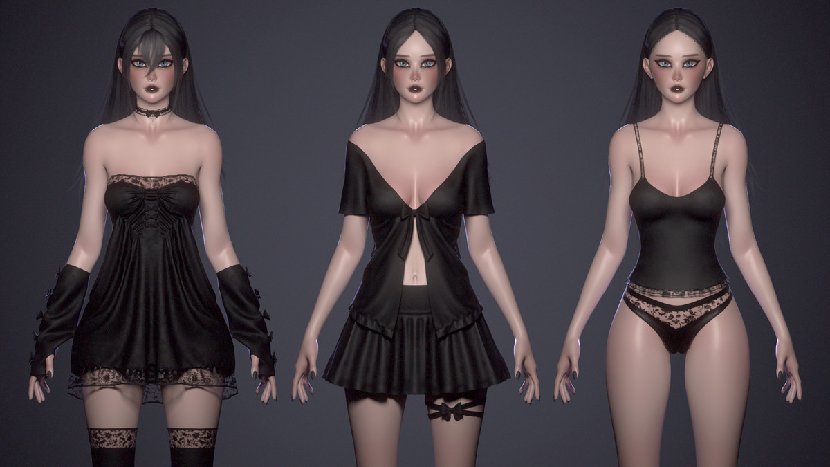 Cute Goth Girls Modular Pack