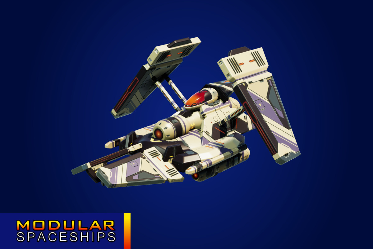 Sci-Fi Modular Spaceship Night Aye