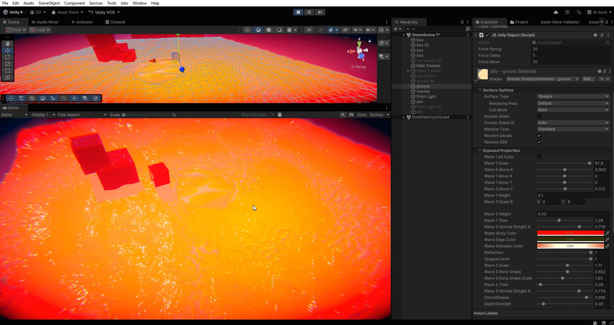 Melt metal / Lava shader URP, HDRP