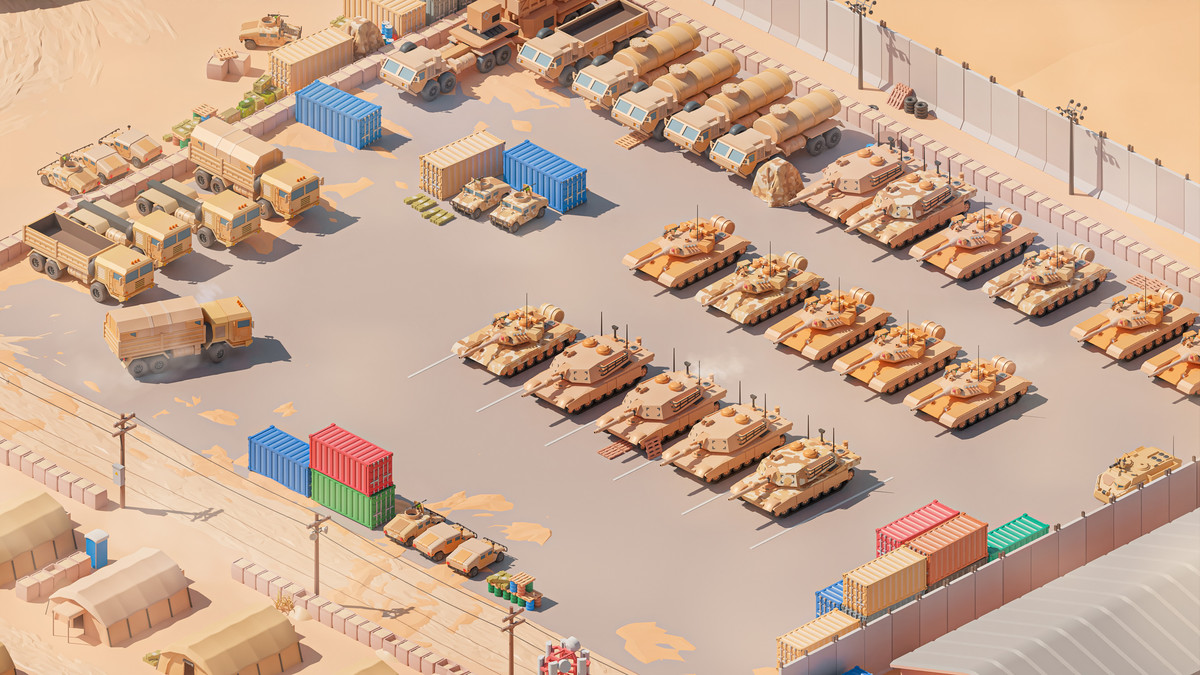 Military Desert - Low Poly 3D Models Pack
