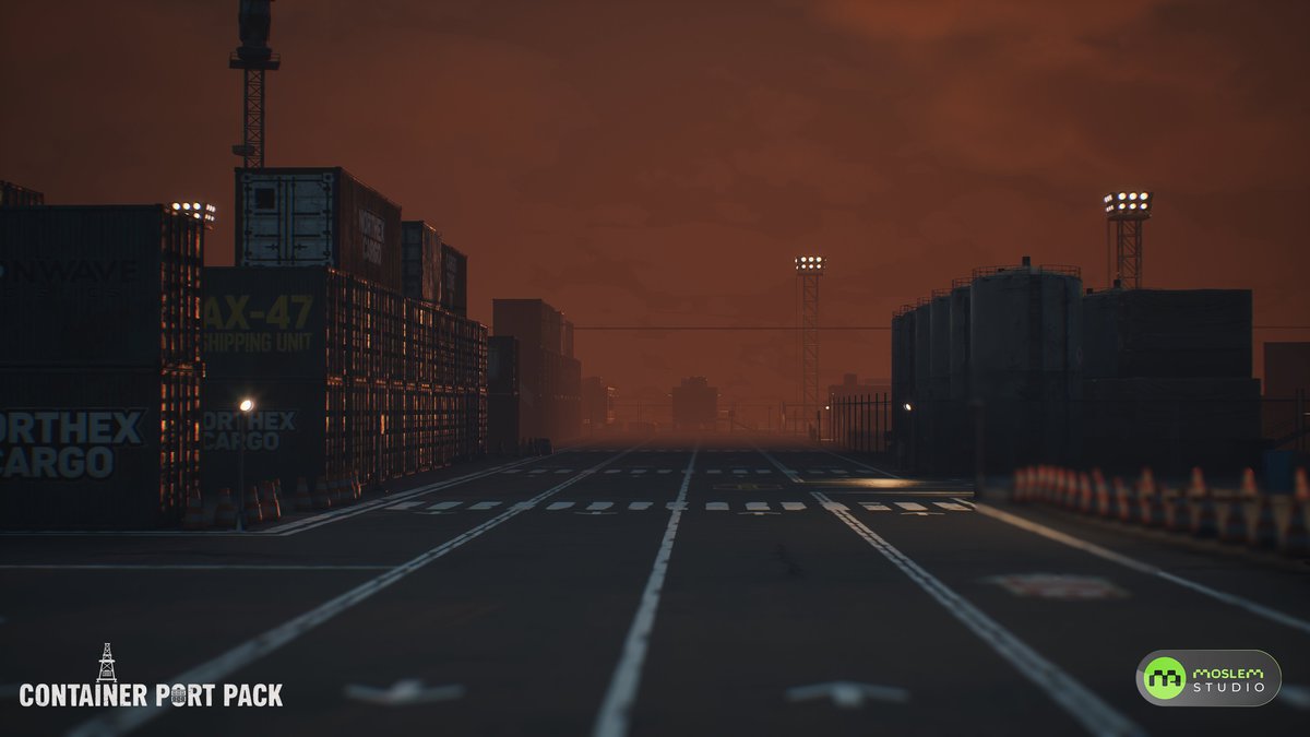 Realistic Modular Container Port Environment