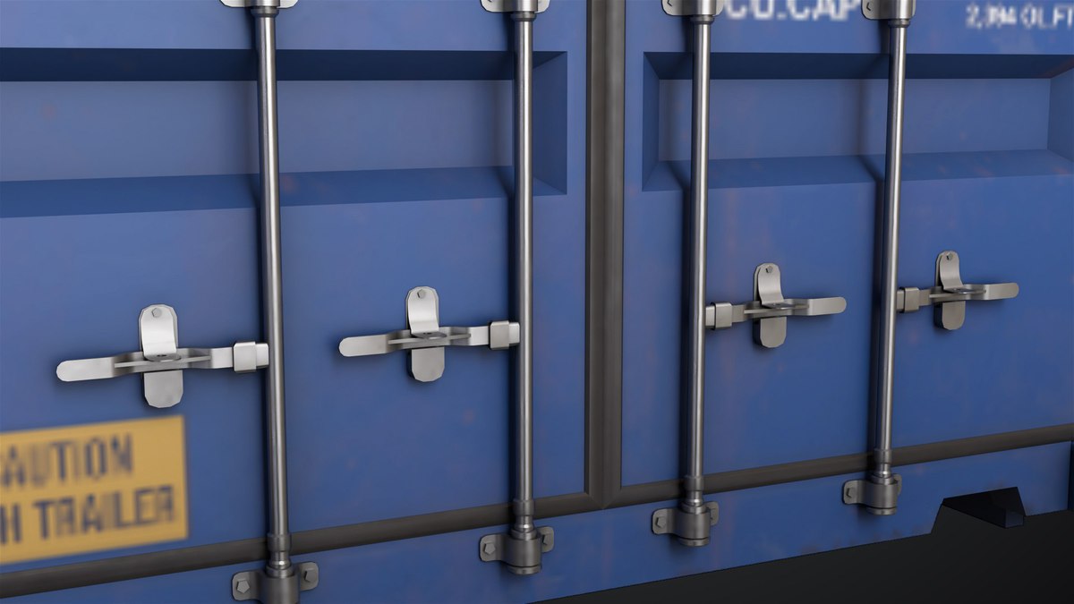 5 Cargo Container 20ft Single Mat URP HDRP Textures