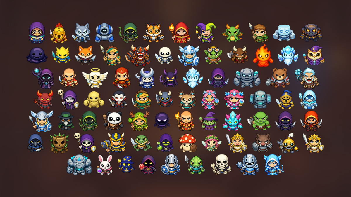 Top Down Fantasy RPG Characters Pack Strategy MOBA Tower Defense