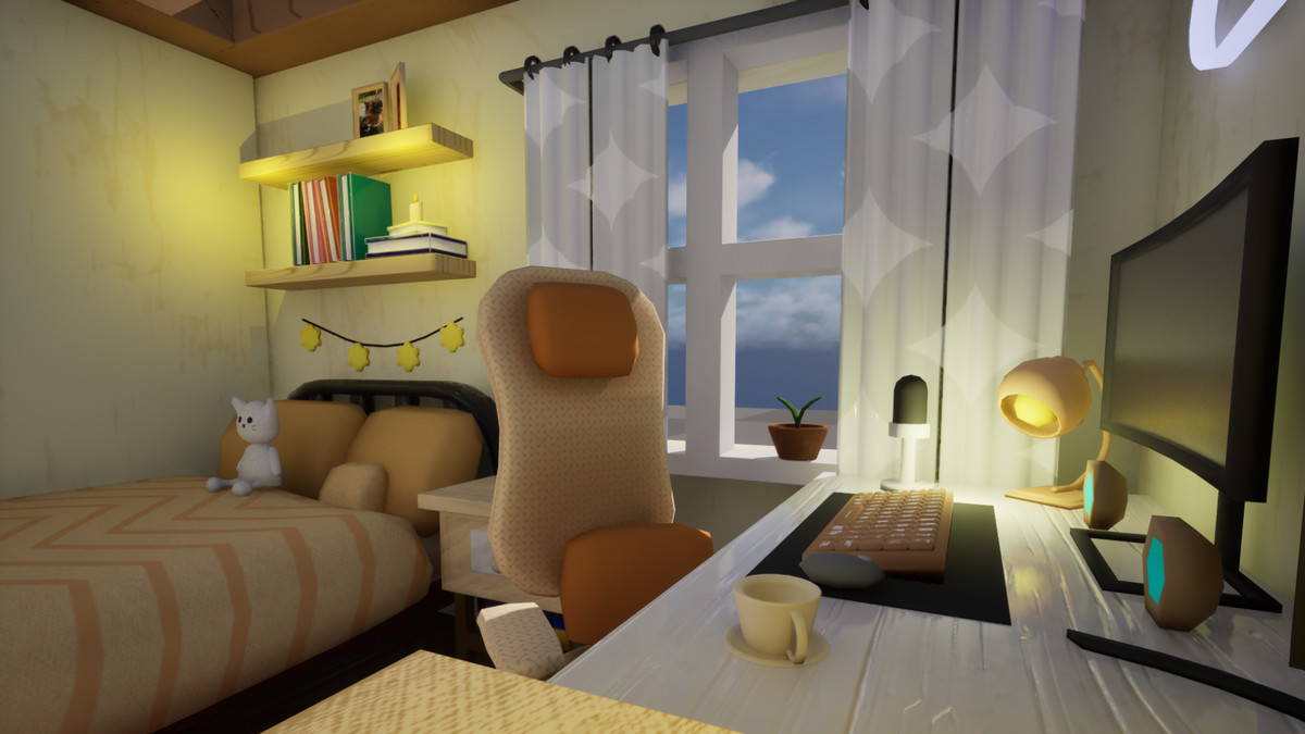 Stylized Gaming Room Environment