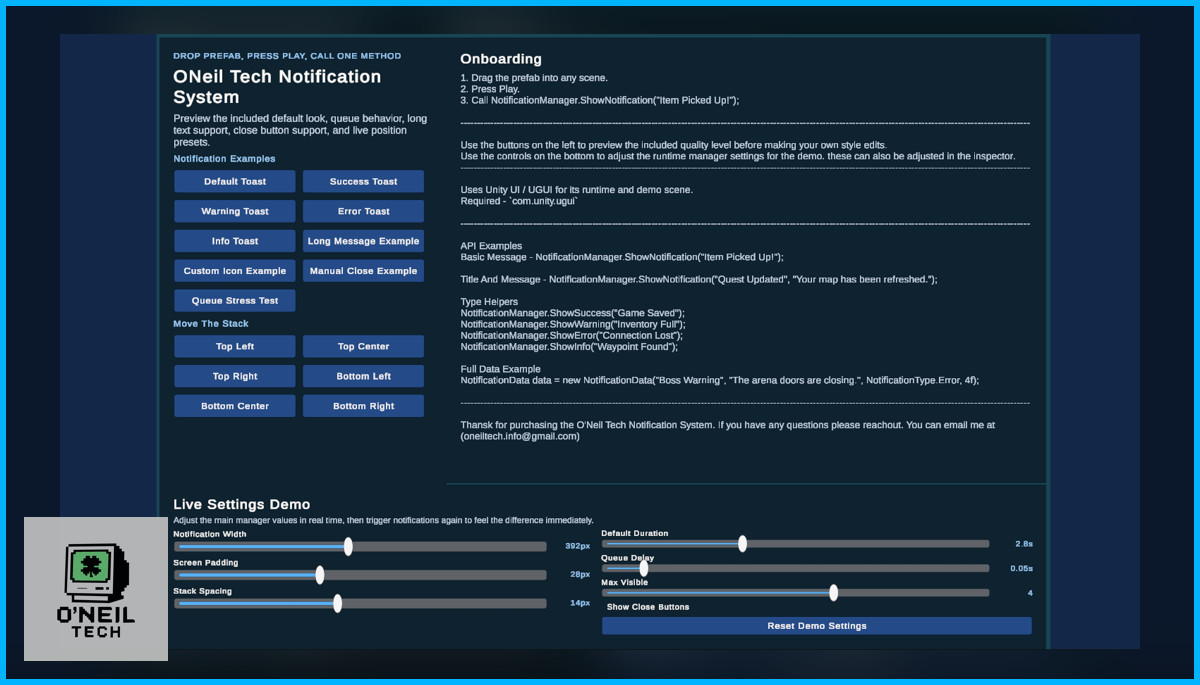 O'Neil Tech Notification System