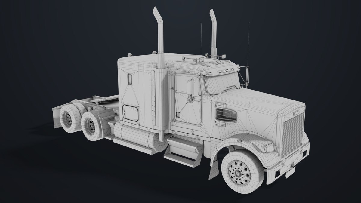 Heavy Truck Chassis 07 Cyan and Grey URP HDRP Textures