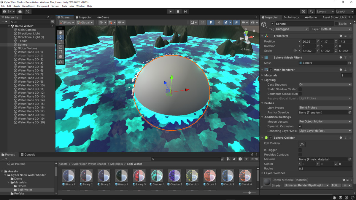 Cyber Neon Water Shader