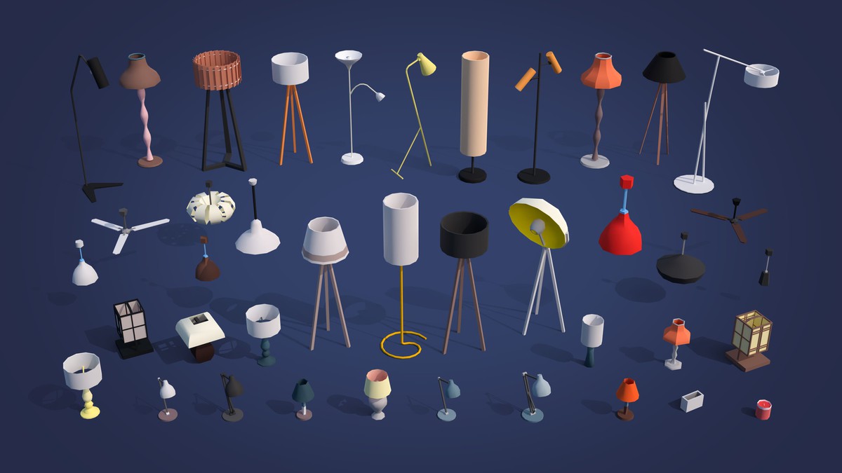 Interior 7 - Low Poly 3D Models Pack
