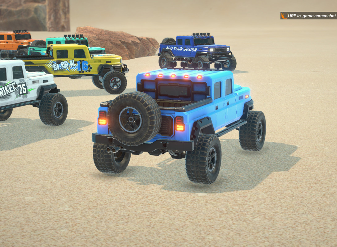 Off-Road Crawler 4x4 Pickup Vehicle Physics