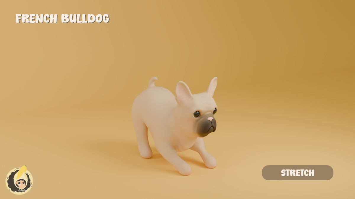 Animated French Bulldog