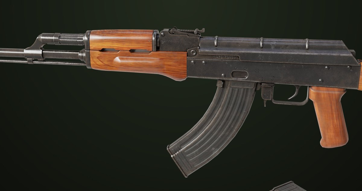 Light Machine Gun 10 Wood URP HDRP Texture