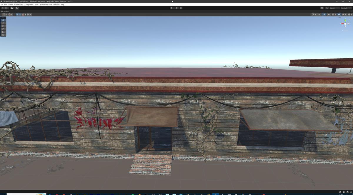 Post-Apocalyptic Junkyard Rusty Gas Station Props Pack (217 3d assets)