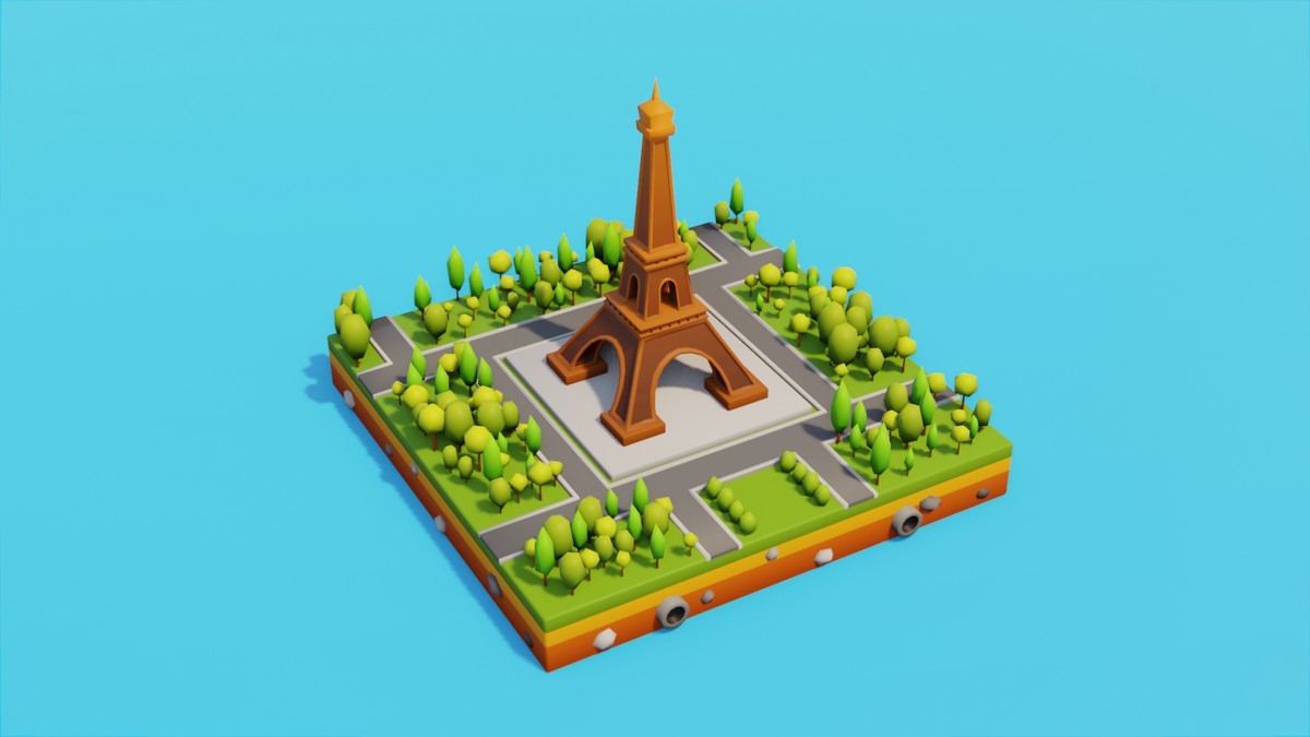 Low Poly European LandMarks by IGS