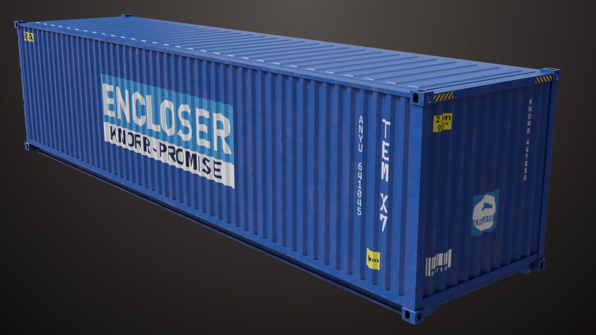 5 Cargo Container Single Mat URP HDRP Textures