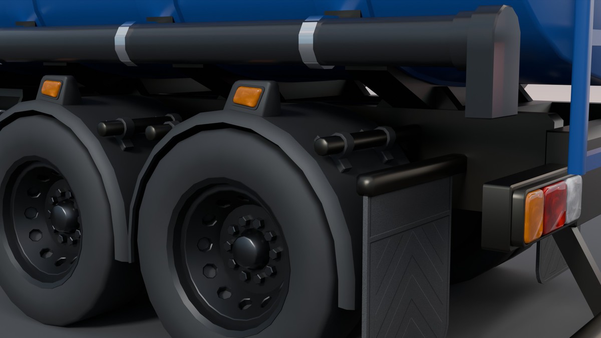 Modular Tanker Truck – Game Ready PBR Vehicle with Interior, UI Dashboard