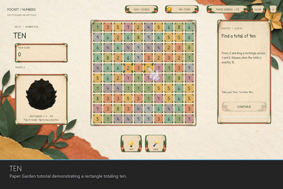 Pocket Numbers - 5 Number Puzzle Games & 20 Themes