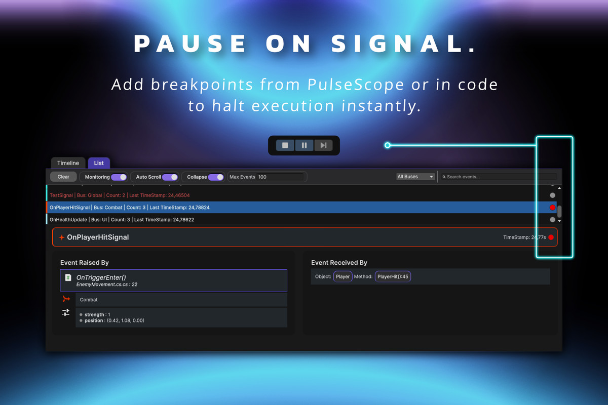 Pulse – GC-Free Event System with Live Debugger