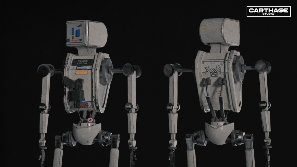 Security Robot NPC Bundle – 5 Rigged Game-Ready Characters