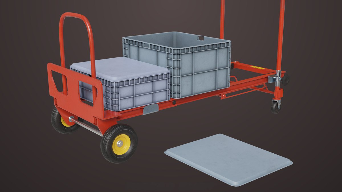 Convertible Hand Red Trucks URP HDRP Textures