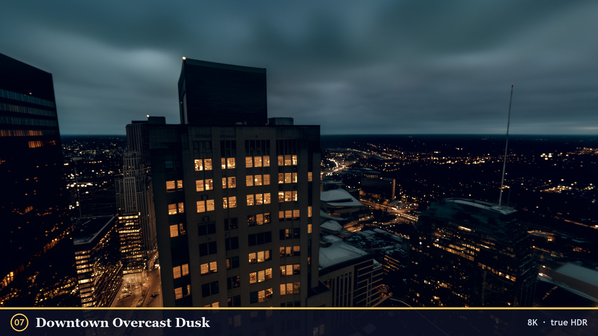 Waterfront Cities Sunset to Night - 8K True HDR Skyboxes (URP, HDRP)