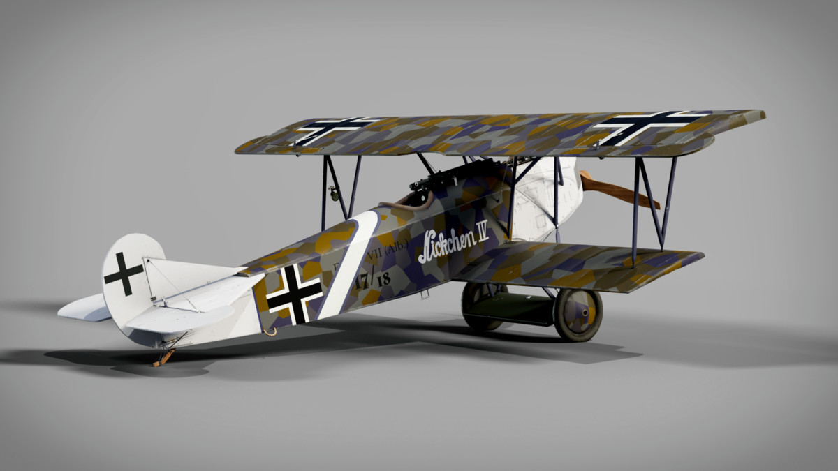 Aircraft Fokker DVII Rigged