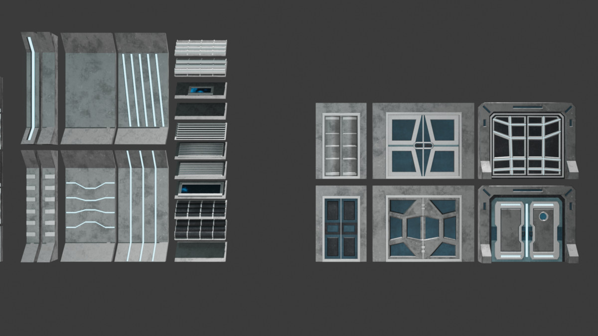 Modular_SciFi_Pack (146 Objects, LowPoly)