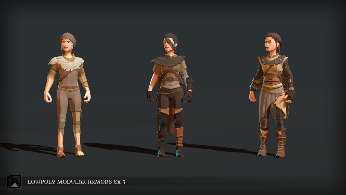 Low Poly Modular Armors Expansion Pack 03 - LOWPOLY MEDIEVAL FANTASY SERIES