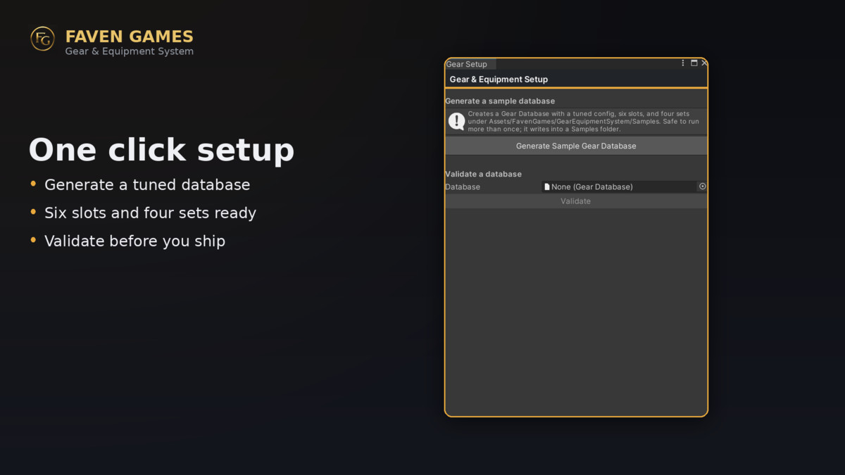 Gear & Equipment System