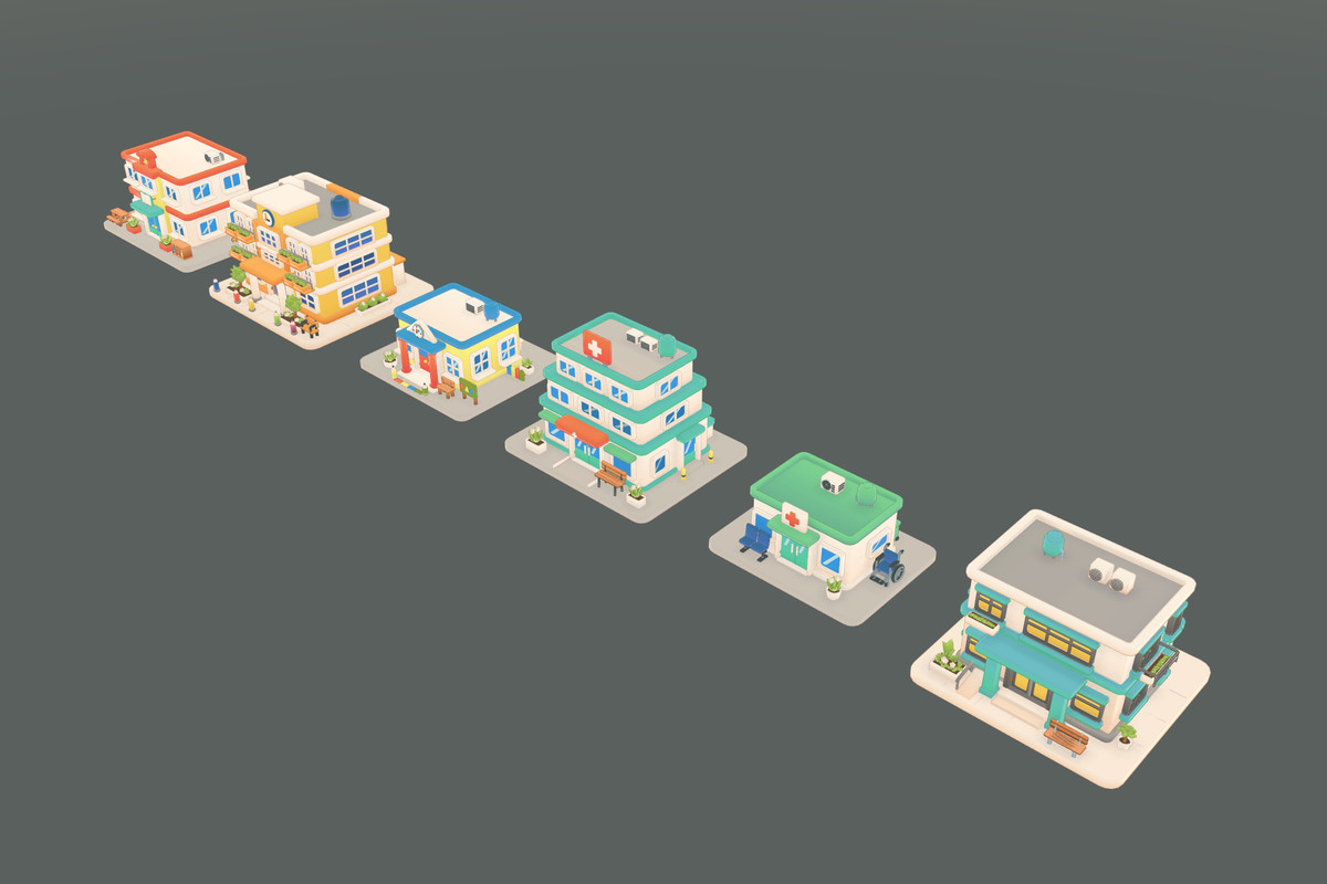 Cozy City - Chibi Stylized Buildings
