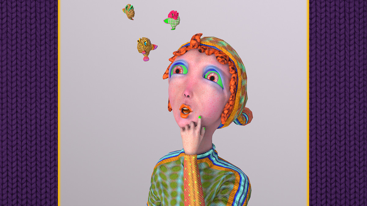 Funky Cartoon Woman - Cutsy