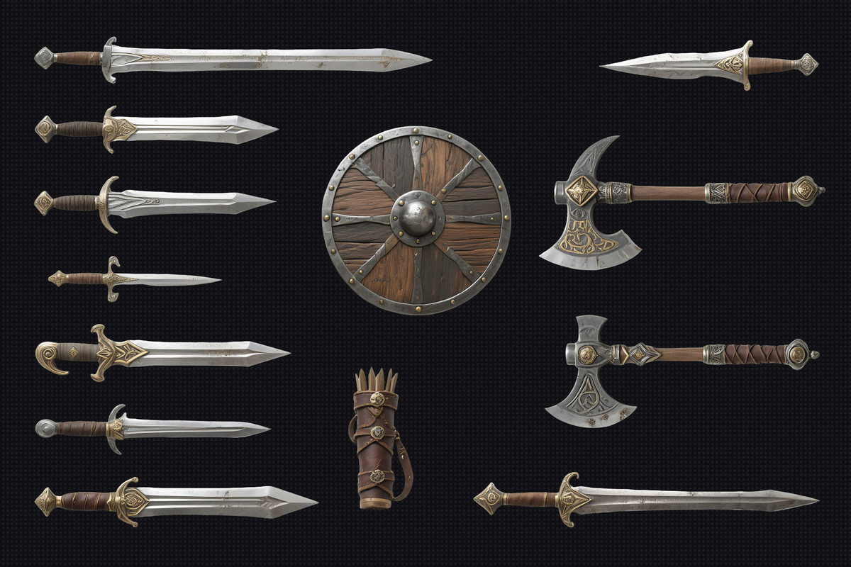 Viking Pirate Style Weapon Icons