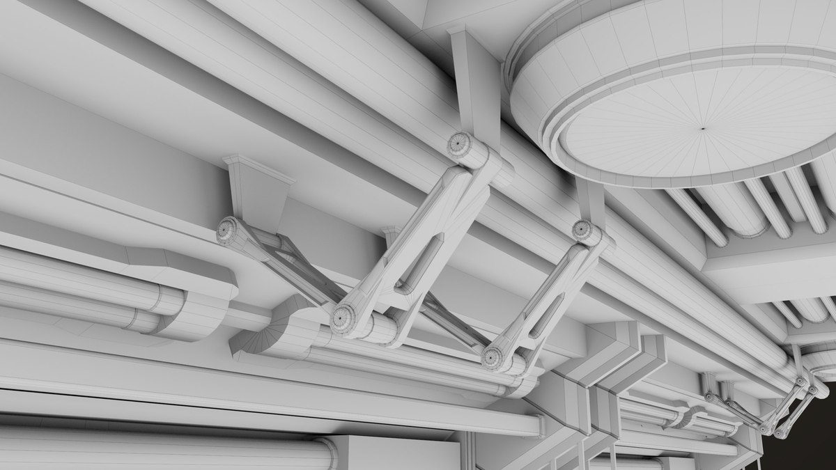 Sci Fi Corridor 01 URP HDRP Textures